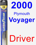 Driver Wiper Blade for 2000 Plymouth Voyager - Hybrid