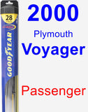 Passenger Wiper Blade for 2000 Plymouth Voyager - Hybrid