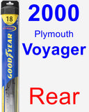 Rear Wiper Blade for 2000 Plymouth Voyager - Hybrid