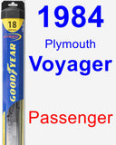 Passenger Wiper Blade for 1984 Plymouth Voyager - Hybrid