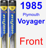 Front Wiper Blade Pack for 1985 Plymouth Voyager - Hybrid