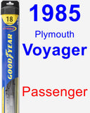 Passenger Wiper Blade for 1985 Plymouth Voyager - Hybrid