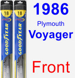 Front Wiper Blade Pack for 1986 Plymouth Voyager - Hybrid