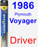 Driver Wiper Blade for 1986 Plymouth Voyager - Hybrid