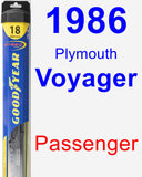 Passenger Wiper Blade for 1986 Plymouth Voyager - Hybrid