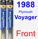 Front Wiper Blade Pack for 1988 Plymouth Voyager - Hybrid