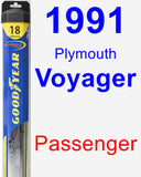 Passenger Wiper Blade for 1991 Plymouth Voyager - Hybrid