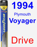 Driver Wiper Blade for 1994 Plymouth Voyager - Hybrid