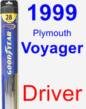 Driver Wiper Blade for 1999 Plymouth Voyager - Hybrid