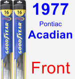 Front Wiper Blade Pack for 1977 Pontiac Acadian - Hybrid