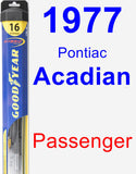 Passenger Wiper Blade for 1977 Pontiac Acadian - Hybrid