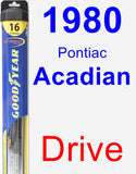 Driver Wiper Blade for 1980 Pontiac Acadian - Hybrid