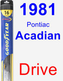 Driver Wiper Blade for 1981 Pontiac Acadian - Hybrid