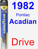 Driver Wiper Blade for 1982 Pontiac Acadian - Hybrid