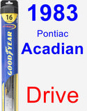 Driver Wiper Blade for 1983 Pontiac Acadian - Hybrid