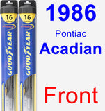 Front Wiper Blade Pack for 1986 Pontiac Acadian - Hybrid