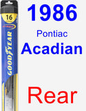 Rear Wiper Blade for 1986 Pontiac Acadian - Hybrid