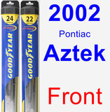 Front Wiper Blade Pack for 2002 Pontiac Aztek - Hybrid