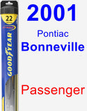 Passenger Wiper Blade for 2001 Pontiac Bonneville - Hybrid