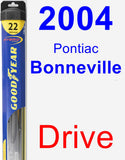 Driver Wiper Blade for 2004 Pontiac Bonneville - Hybrid