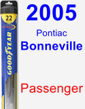 Passenger Wiper Blade for 2005 Pontiac Bonneville - Hybrid