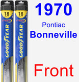 Front Wiper Blade Pack for 1970 Pontiac Bonneville - Hybrid