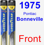 Front Wiper Blade Pack for 1975 Pontiac Bonneville - Hybrid