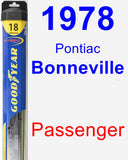 Passenger Wiper Blade for 1978 Pontiac Bonneville - Hybrid