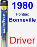 Driver Wiper Blade for 1980 Pontiac Bonneville - Hybrid