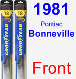 Front Wiper Blade Pack for 1981 Pontiac Bonneville - Hybrid