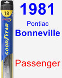 Passenger Wiper Blade for 1981 Pontiac Bonneville - Hybrid