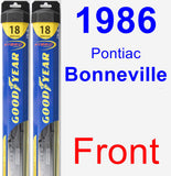 Front Wiper Blade Pack for 1986 Pontiac Bonneville - Hybrid