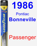 Passenger Wiper Blade for 1986 Pontiac Bonneville - Hybrid