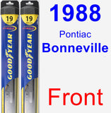 Front Wiper Blade Pack for 1988 Pontiac Bonneville - Hybrid