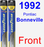 Front Wiper Blade Pack for 1992 Pontiac Bonneville - Hybrid