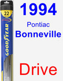 Driver Wiper Blade for 1994 Pontiac Bonneville - Hybrid