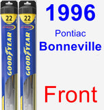 Front Wiper Blade Pack for 1996 Pontiac Bonneville - Hybrid