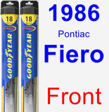 Front Wiper Blade Pack for 1986 Pontiac Fiero - Hybrid