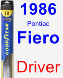 Driver Wiper Blade for 1986 Pontiac Fiero - Hybrid