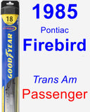 Passenger Wiper Blade for 1985 Pontiac Firebird - Hybrid