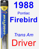 Driver Wiper Blade for 1988 Pontiac Firebird - Hybrid