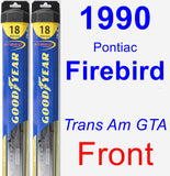 Front Wiper Blade Pack for 1990 Pontiac Firebird - Hybrid