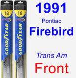 Front Wiper Blade Pack for 1991 Pontiac Firebird - Hybrid