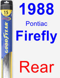 Rear Wiper Blade for 1988 Pontiac Firefly - Hybrid