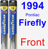 Front Wiper Blade Pack for 1994 Pontiac Firefly - Hybrid