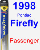 Passenger Wiper Blade for 1998 Pontiac Firefly - Hybrid