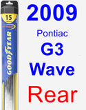 Rear Wiper Blade for 2009 Pontiac G3 Wave - Hybrid