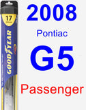 Passenger Wiper Blade for 2008 Pontiac G5 - Hybrid