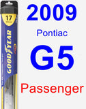 Passenger Wiper Blade for 2009 Pontiac G5 - Hybrid