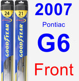 Front Wiper Blade Pack for 2007 Pontiac G6 - Hybrid